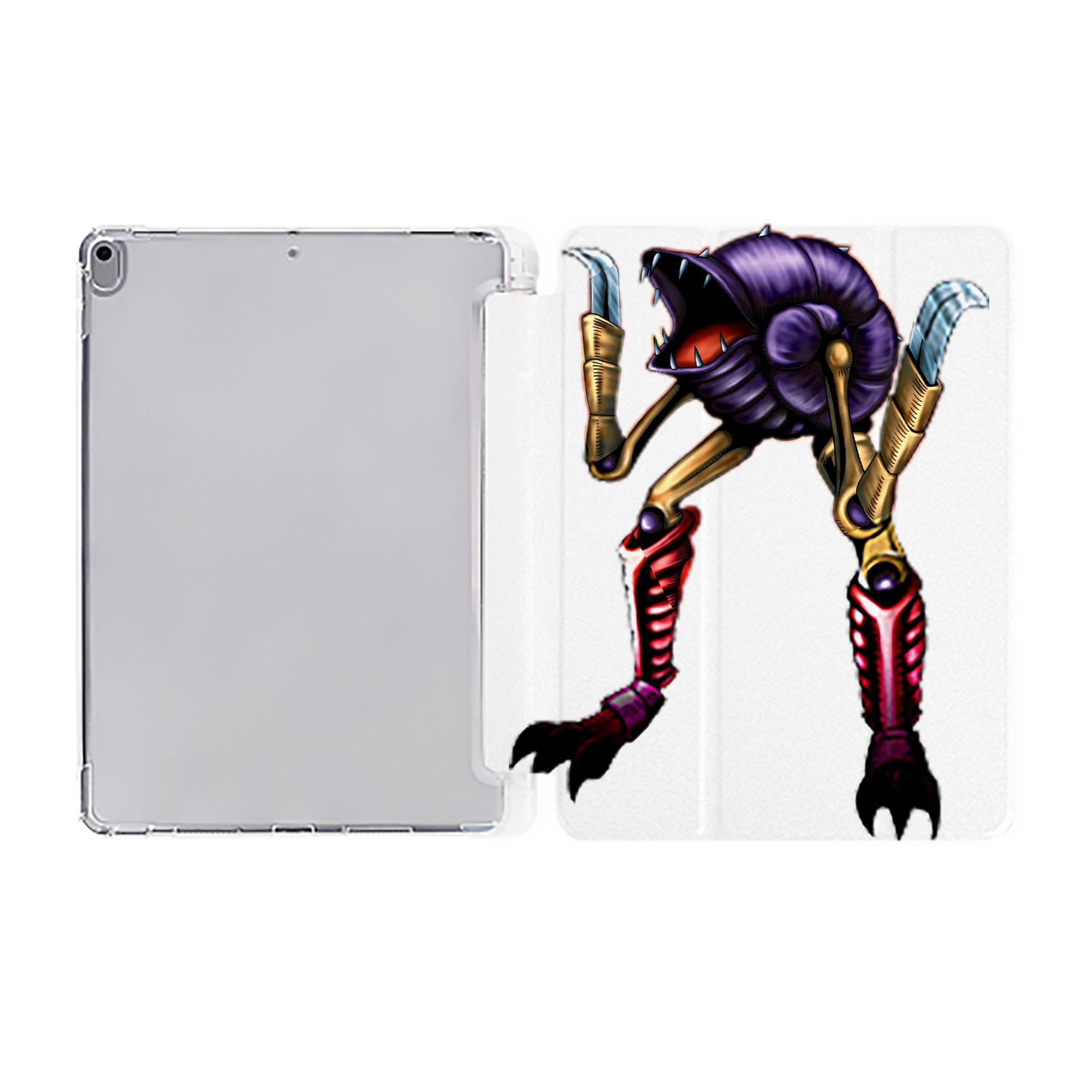 （画像用） 遊☆戯☆王 Yu-Gi-Oh! IPad ケース ペン収納付き 三つ折りスタンド PUレザー×シリコン 対応機種9.5/10.5/10.9インチ
